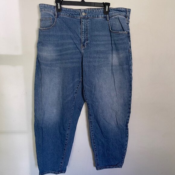 Anthropologie Pilcro Jeans Women 18W Plus Blue Relaxed Fit Tapered Leg T6 - Picture 6 of 11
